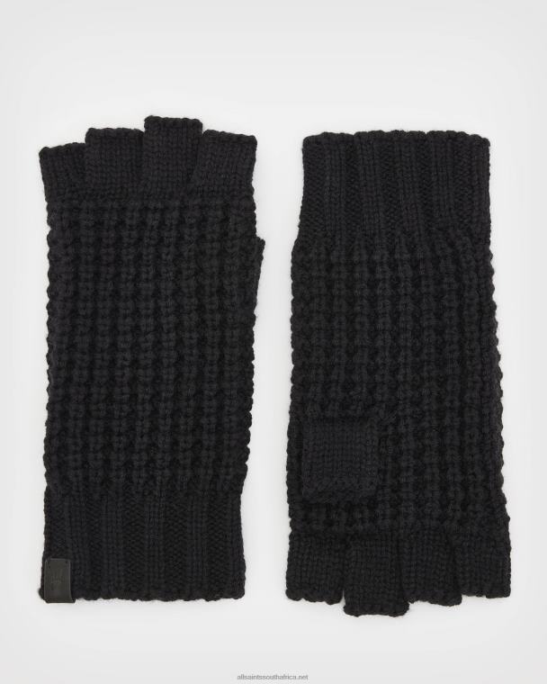 AllSaints Nevada Fingerless Gloves Men Black LN2N22066