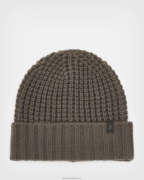 AllSaints Nevada Beanie Men Meadow Brown LN2N22061