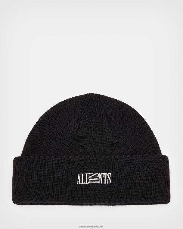 AllSaints Oppose Logo Beanie Men Black LN2N22067